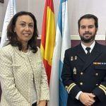 A alcaldesa recibe ao Comandante do Patrullero “Tabarca”, Pablo Lewicki Basanta, con base na Escola Naval Militar